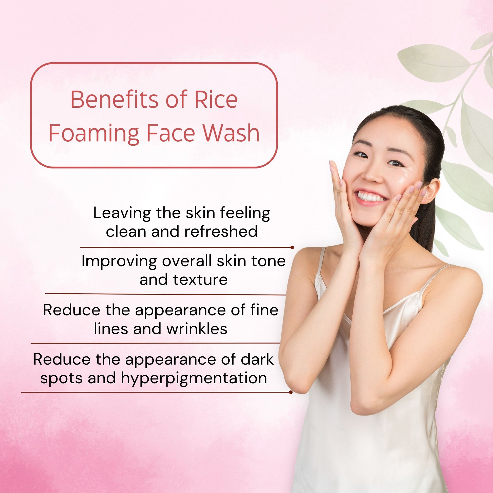 Chic Beauty Rice Foaming Face Wash 150ml Rich in Antioxidants, Vitamins, and Minerals for Nourish and Brighten Skin. - Chic Beauty