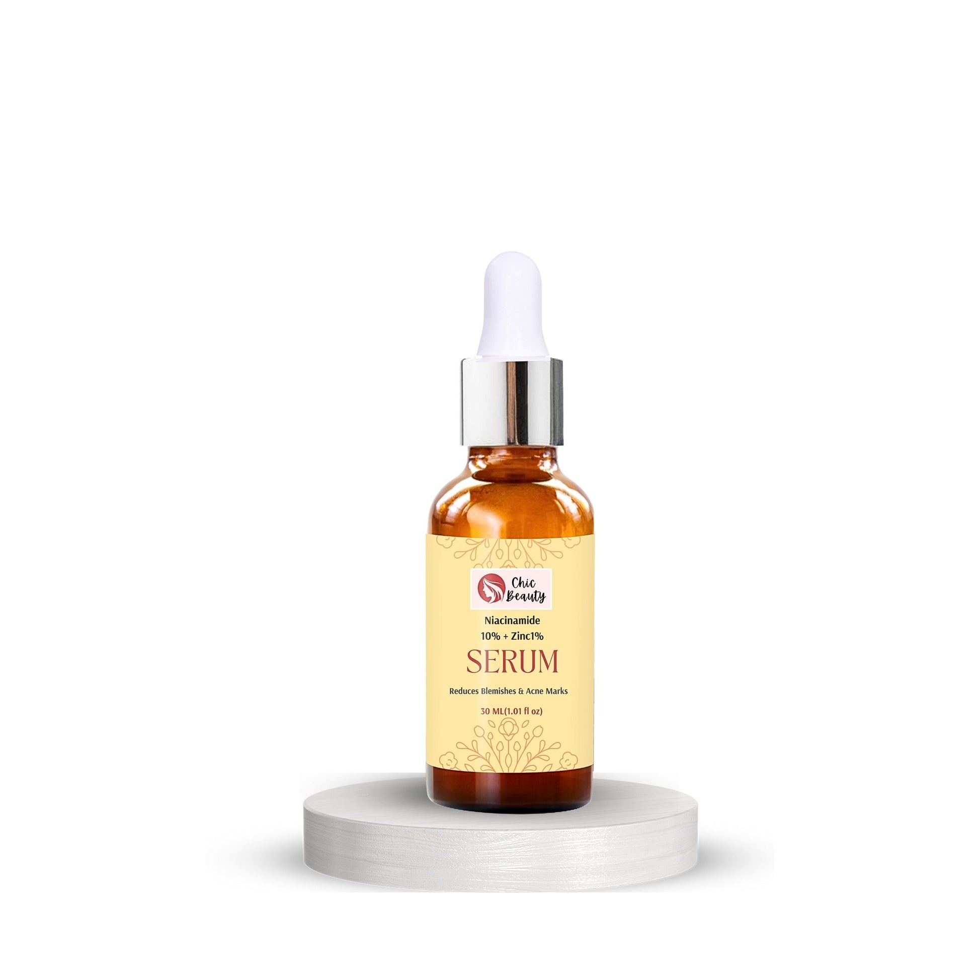 Chic Beauty Niacinamide 10% + Zinc 1% Serum 30ml Reduces Blemishes (Pigmentation) & Acne Marks - Chic Beauty