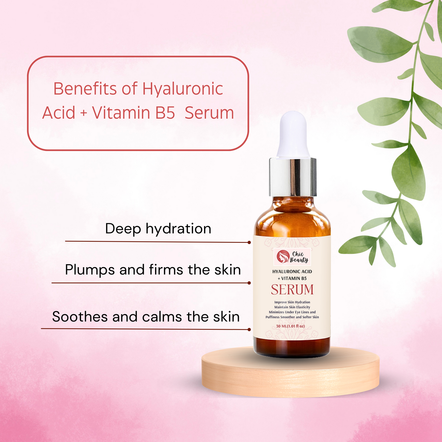 Benefits of Hyaluronic Acid & Vitamin B5 Serum 30ml