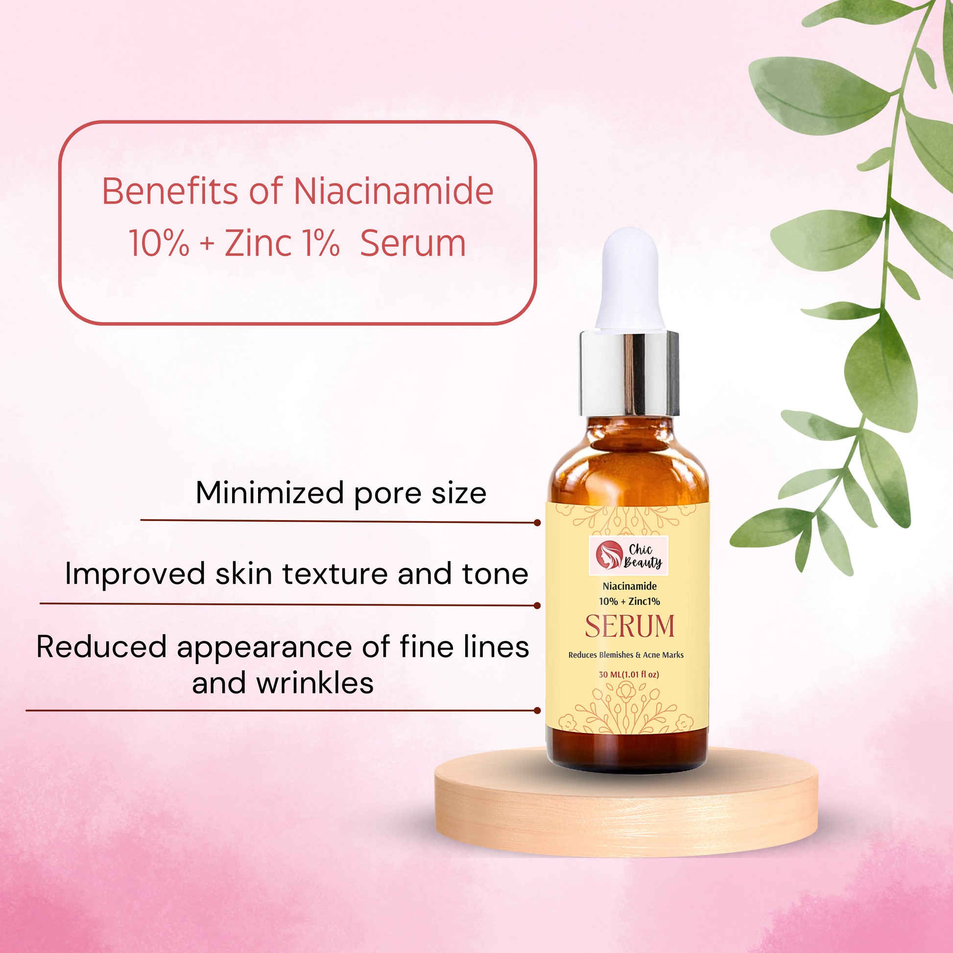 Benefits of Niacinamide 10% & Zinc 1% Serum 30ml