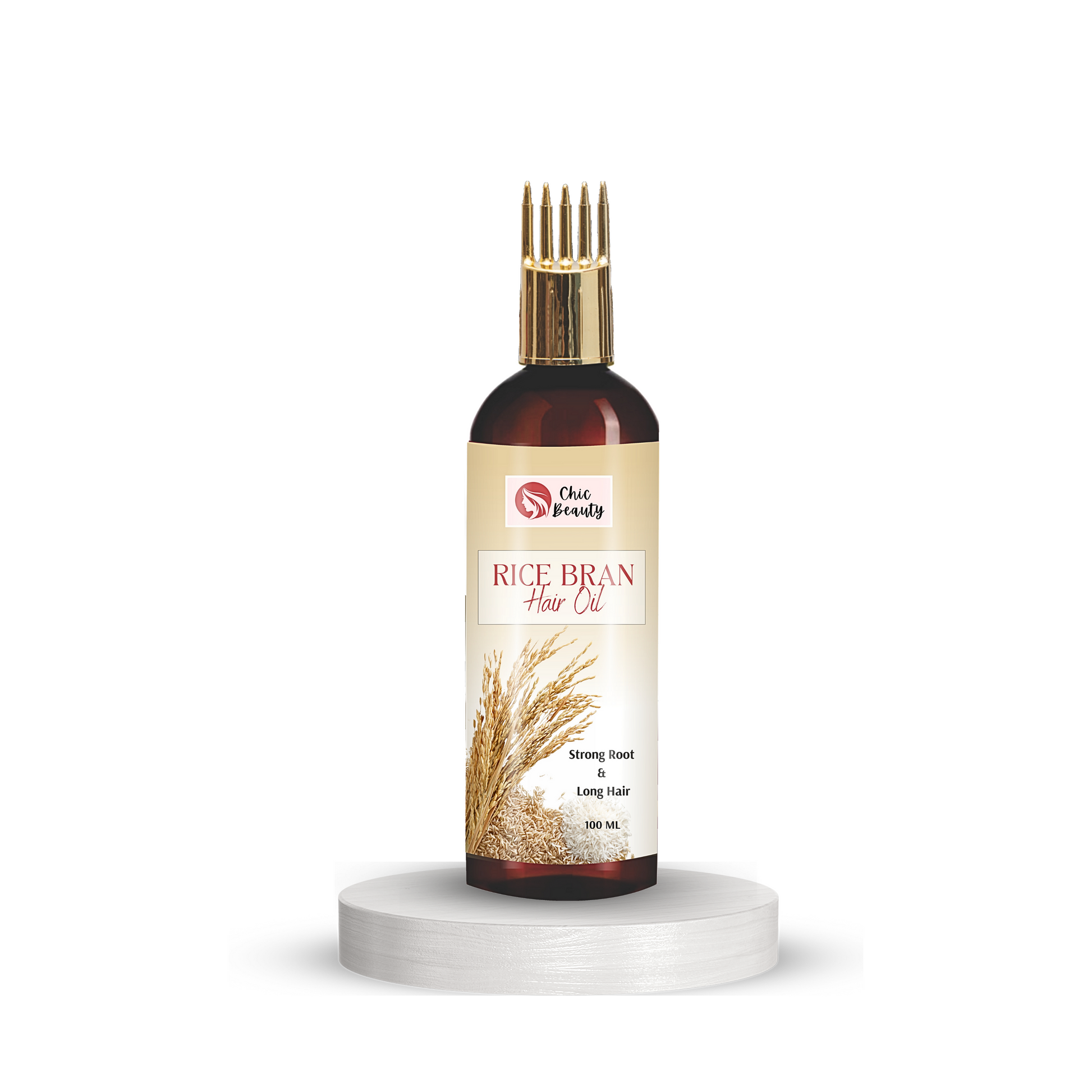 Chic Beauty  Rice Water Kit for Strong Root and Long Hair (Rice Bran Hair oil 100ML + Rice Foaming Face Wash with Built-in Silicone Brush 150ml + Rice Water Shampoo 300ml + Rice Water Conditioner 300ml + Hair Growth Serum 30ML) - Chic Beauty