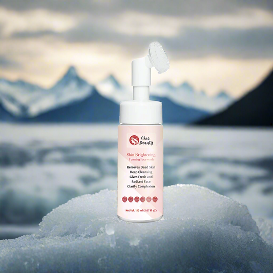 Chic Beauty Skin Brightening Foaming Face Wash with Built-in Silicone Brush 150ml